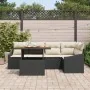 Juego de Sofá de Jardín de 6 Piezas con Cojines Negros de Poliratán by , Outdoor sofas - Ref: Foro24-3358574, Price: 430,98 €...