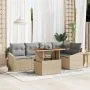Juego de Sofá de Jardín de 6 Piezas con Cojines Beige de Ratán Sintético | Foro24.es | Tu tienda online para hogar, jardín y más Foro24.es