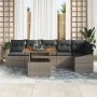 Conjunto de Sofá de Jardín de 7 Piezas con Cojines Gris Ratán Resistente de , Sofás de exterior - Ref: Foro24-3358582, Precio...