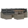 Juego de Sofá de Jardín de 7 Piezas con Cojines Gris Poliratán by , Outdoor sofas - Ref: Foro24-3358596, Price: 496,05 €, Dis...