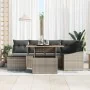 Juego de Sofá de Jardín de 7 Piezas con Cojines Gris Poliratán by , Outdoor sofas - Ref: Foro24-3358596, Price: 496,05 €, Dis...