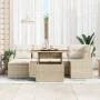 Conjunto de Sofás de Jardín de 7 Piezas con Cojines Beige de Ratán Poliéster by , Outdoor sofas - Ref: Foro24-3358598, Price:...