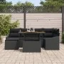 Juego de Sofá de Jardín de 7 piezas con Cojines de Ratán Polímero Negro de , Sofás de exterior - Ref: Foro24-3358599, Precio:...