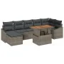 Juego de Sofás de Jardín de 8 Piezas con Cojines Gris Ratán Sintético by , Outdoor sofas - Ref: Foro24-3358603, Price: 550,51...