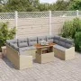 Juego de Sofás de Jardín de 10 piezas con Cojines Beige Poliratán | Foro24.es | Tu tienda online para hogar, jardín y más Foro24.es