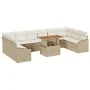 Conjunto de Sofás de Jardín Juego de 11 Beige Ratán de , Sofás de exterior - Ref: Foro24-3358626, Precio: 829,70 €, Descuento...