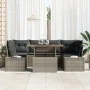 Juego de Sofás de Jardín de 7 Piezas con Cojines Gris Poliratán by , Outdoor sofas - Ref: Foro24-3358652, Price: 534,52 €, Di...