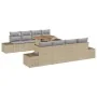 Juego de Sofás de Jardín de 7 Piezas con Cojines Beige de Ratan Poliéster by , Outdoor sofas - Ref: Foro24-3358674, Price: 56...
