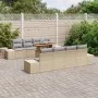 Juego de Sofás de Jardín de 7 Piezas con Cojines Beige de Ratan Poliéster by , Outdoor sofas - Ref: Foro24-3358674, Price: 56...