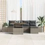 Juego de Sofá de Jardín de 6 Piezas con Cojines en Gris Ratán de Poliéster by , Outdoor sofas - Ref: Foro24-3358687, Price: 4...