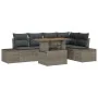 Juego de Sofá de Jardín de 6 Piezas con Cojines Gris Ratán Poliratán de , Sofás de exterior - Ref: Foro24-3358701, Precio: 47...