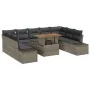 Conjunto de sofá de jardín de 10 piezas con cojines gris poliratán by , Outdoor sofas - Ref: Foro24-3358743, Price: 698,28 €,...