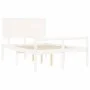 Seniorenbett Massivholz Kopfteil weiß 140x200 cm von vidaXL, Betten und Lattenroste - Ref: Foro24-3195482, Preis: 186,69 €, R...