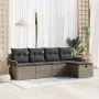 Juego de Sofá de 5 Piezas con Cojines Gris Rattan de Polietileno de , Sofás de exterior - Ref: Foro24-3358858, Precio: 313,04...