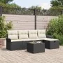 Conjunto de Sofás de Jardín de 6 Piezas con Cojines Negro Poliratán | Foro24.es | Tu tienda online para hogar, jardín y más Foro24.es