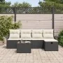 Conjunto de Sofás de Jardín de 6 Piezas con Cojines Negro Poliratán | Foro24.es | Tu tienda online para hogar, jardín y más Foro24.es