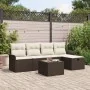 Conjunto de Sofá de Jardín de 6 Piezas con Cojines Marrón Poliratán | Foro24.es | Tu tienda online para hogar, jardín y más Foro24.es