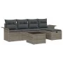 juego de sofá de jardín de 6 piezas con cojines gris ratán sintético by , Outdoor sofas - Ref: Foro24-3358868, Price: 360,94 ...