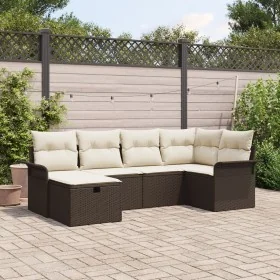 Set de 6 Piezas de Sofá de Jardín con Cojines