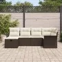 Set de 6 Piezas de Sofá de Jardín con Cojines Marrón Poliratán | Foro24.es | Tu tienda online para hogar, jardín y más Foro24.es