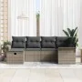 Juego de Sofá de Jardín de 6 Piezas con Cojines Gris Poliratán by , Outdoor sofas - Ref: Foro24-3358878, Price: 381,65 €, Dis...