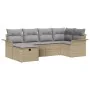 Set de Sofás de Jardín de 6 Piezas con Cojines Beige de Ratán Poliéster | Foro24.es | Tu tienda online para hogar, jardín y más Foro24.es