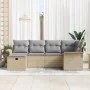 Set de Sofás de Jardín de 6 Piezas con Cojines Beige de Ratán Poliéster | Foro24.es | Tu tienda online para hogar, jardín y más Foro24.es