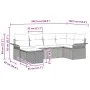 Conjunto de Sofás de Jardín de 6 Piezas con Cojines Beige de Ratán Poliéster by , Outdoor sofas - Ref: Foro24-3358880, Price:...
