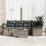 Juego de Sofás de Jardín de 7 Piezas con Cojines Gris Rattan Poly de , Sofás de exterior - Ref: Foro24-3358888, Precio: 435,3...