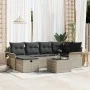 Conjunto de Sofá de Jardín de 7 piezas con Cojines en Gris Claro de Ratán Sintético | Foro24.es | Tu tienda online para hogar, jardín y más Foro24.es