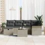 Conjunto de Sofá de Jardín de 7 piezas con Cojines en Gris Claro de Ratán Sintético | Foro24.es | Tu tienda online para hogar, jardín y más Foro24.es