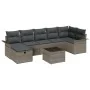 Conjunto de Sofá de Jardín de 8 Piezas con Cojines en Gris Ratán Poliéster by , Outdoor sofas - Ref: Foro24-3358908, Price: 4...