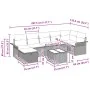 Conjunto de Sofá de Jardín de 8 Piezas con Cojines en Gris Ratán Poliéster by , Outdoor sofas - Ref: Foro24-3358908, Price: 4...