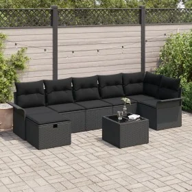Conjunto de sofá de jardín de 8 piezas con