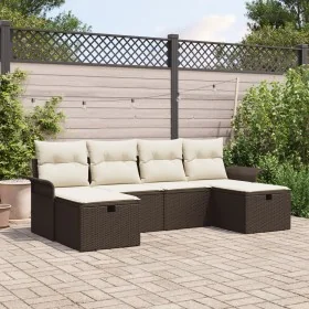 Conjunto de Sofás de Jardín de 6 Piezas con