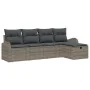 Conjunto de Sofá de Jardín de 5 Piezas con Cojines Gris Poliratán von , Outdoor-Sofas - Ref: Foro24-3359058, Preis: 311,78 €,...