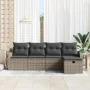 Conjunto de Sofá de Jardín de 5 Piezas con Cojines Gris Poliratán von , Outdoor-Sofas - Ref: Foro24-3359058, Preis: 311,78 €,...