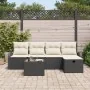Conjunto de Sofá de Jardín de 6 Piezas con Cojines de Poliratán Negro | Foro24.es | Tu tienda online para hogar, jardín y más Foro24.es