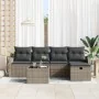 Sofá de Jardín de 6 Piezas con Cojines Gris de Ratán Sintético von , Outdoor-Sofas - Ref: Foro24-3359068, Preis: 359,04 €, Ra...
