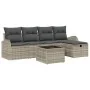 Conjunto de Sofá de Jardín de 6 Piezas con Cojines Ratán Poligrey by , Outdoor sofas - Ref: Foro24-3359071, Price: 389,44 €, ...