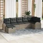 Set de sofá de jardín de 7 piezas con cojines gris ratán by , Outdoor sofas - Ref: Foro24-3359098, Price: 438,36 €, Discount:...