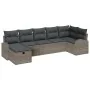 Set de sofá de jardín de 7 piezas con cojines gris ratán by , Outdoor sofas - Ref: Foro24-3359098, Price: 438,36 €, Discount:...