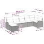 Set de sofá de jardín de 7 piezas con cojines gris ratán by , Outdoor sofas - Ref: Foro24-3359098, Price: 438,36 €, Discount:...