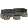 Juego de Sofá de Jardín de 8 Piezas con Cojines Grises de Poli Rattan de , Sofás de exterior - Ref: Foro24-3359108, Precio: 4...