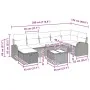 Juego de Sofá de Jardín de 8 Piezas con Cojines Grises de Poli Rattan de , Sofás de exterior - Ref: Foro24-3359108, Precio: 4...