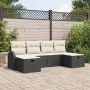 Conjunto de Sofá de Jardín de 6 Piezas con Cojines Negro Poliratán | Foro24.es | Tu tienda online para hogar, jardín y más Foro24.es