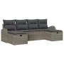 Juego de Sofás de Jardín de 6 Piezas con Cojines en Ratán Gris by , Outdoor sofas - Ref: Foro24-3359118, Price: 360,00 €, Dis...
