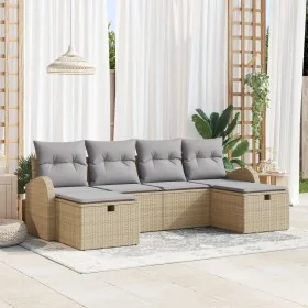Conjunto de Sofá de Jardín de 6 Piezas con