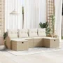 Juego de Sofá de Jardín de 6 piezas con Cojines Beige de Ratán Polimérico | Foro24.es | Tu tienda online para hogar, jardín y más Foro24.es