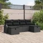 Juego de Sofá de Jardín de 6 Piezas con Cojines Negro Poliratán by , Outdoor sofas - Ref: Foro24-3359122, Price: 369,91 €, Di...